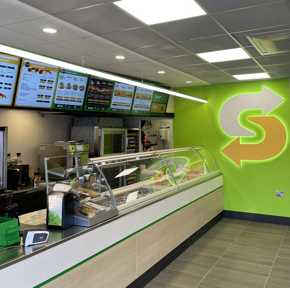 Our team have considerable experience and expertise delivering the Subway rollout of Fresh Forward remodels across the Westcountry